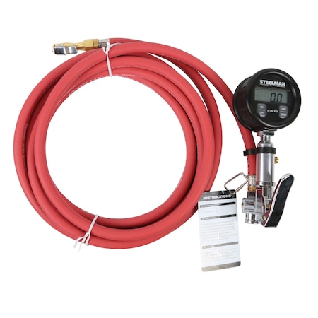 Steelman 0-150 PSI Digital Gauge Inflator with 15-Foot Whip Hose 99062